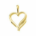 14K Yellow Heart Pendant